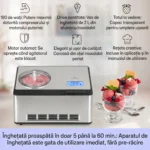 Dolce Bacio Smart 2L 180W Mașină de Înghețată și Iaurt - imagine 6
