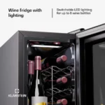 Frigider pentru vin Klarstein Shiraz 8 Uno Vertical – 21 L, 8 sticle - imagine 2