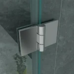 Cabină de duș Aloni 90×120×195 cm, ușă pivotantă, sticlă securizată 8 mm, profil cromat - imagine 5