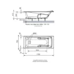 Cadă dreptunghiulară Allibert Aero Confort, acril Toplax®, alb - imagine 7