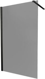 Paravan de duș Walk-In Aloni Eco 80×200 cm, sticlă tip oglindă 8 mm, profil cromat - imagine 3
