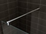 Paravan de duș Walk-In Aloni Eco 140×200 cm, sticlă securizată 8 mm, profil cromat - imagine 5