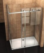 Cabină de duș Aloni 90×140×195 cm, uși glisante, sticlă securizată 8 mm, profil cromat