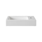 Lavoar suspendat Aloni 40×22,5 cm, marmură compozită, alb mat