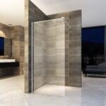 Paravan de duș Walk-In Aloni Eco 140×200 cm, sticlă securizată 8 mm, profil cromat