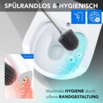 Vas WC suspendat Aloni Rimless cu funcție bideu Taharet, ceramică albă - imagine 2