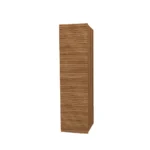 Dulap înalt de baie Aloni Elite 135 cm, finisaj nuc, front cu relief orizontal