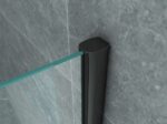 Cabină de duș Aloni 90×90×190 cm, ușă pivotantă, sticlă securizată 6 mm, profil negru mat - imagine 2