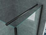 Cabină de duș Aloni 90×90×190 cm, ușă pivotantă, sticlă securizată 6 mm, profil negru mat - imagine 3