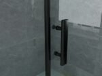 Cabină de duș Aloni 90×90×190 cm, ușă pivotantă, sticlă securizată 6 mm, profil negru mat - imagine 4