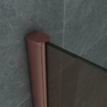 Paravan de duș Walk-In Aloni Copa 140×200 cm, sticlă Champagne 8 mm, profil cupru periat - imagine 3