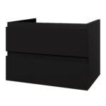 Mobilier inferior baie Aloni Sally 80 cm, negru mat