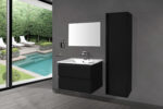 Mobilier inferior baie Aloni Sally 80 cm, negru mat - imagine 2