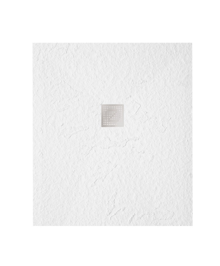 ZTL0356_960 Cădiță de duș Zenon Smart SL Nieve 90×100 cm, marmură compozită albă, cu sifon și capac inox - imagine 1