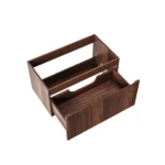 Mobilier de baie Aloni Ela 80 cm cu lavoar negru, finisaj nuc - imagine 6