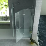 Cabină de duș Aloni 90×120×195 cm, ușă pivotantă, sticlă securizată 8 mm, profil cromat - imagine 2