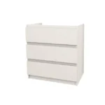 Mobilier inferior baie Aloni Jupiter 80 cm, 3 sertare Soft-Close, MDF, alb mat