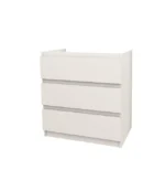 Mobilier inferior baie Aloni Jupiter 80 cm, 3 sertare Soft-Close, MDF, alb mat