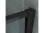 Cabină de duș Aloni 90×120×200 cm, ușă batantă, sticlă securizată 8 mm, negru mat - imagine 5