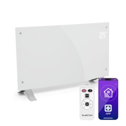 Bornholm Curve Smart Convector electric, 2000W, Wi-Fi, alb