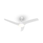 Figo Ventilator de tavan cu lumină, 132cm, alb