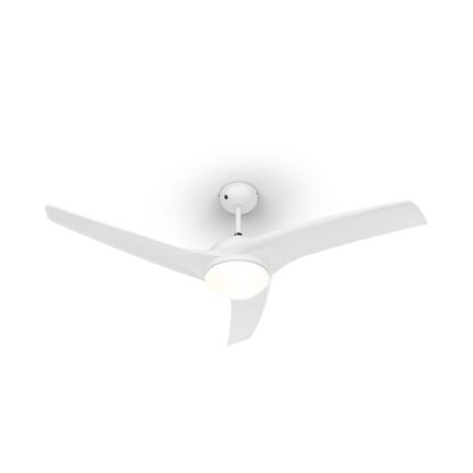 Figo Ventilator de tavan cu lumină, 132cm, alb